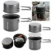 2Pcs Camping Cooking Pot Aluminum Alloy Backpacking Pot Gear for Trekking Hiking