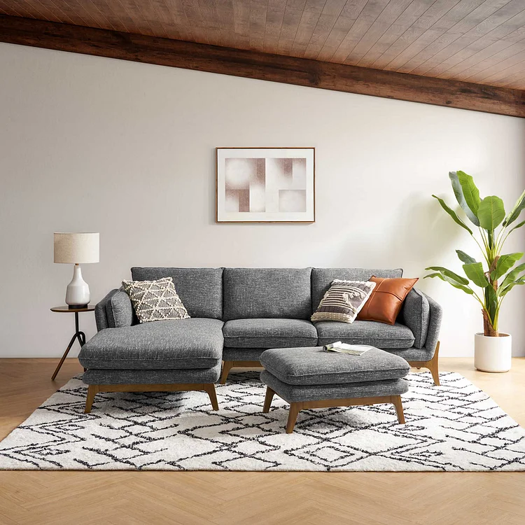 Remi Chaise Sectional Sofa with Ottoman