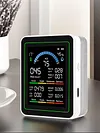 10 In 1 Multifunctional Air Quality Detector Type-C Charging Carbon Dioxide Airs Tester LCD Screen Portable Smartair Quality Tester for CO2 CO TVOC HCHO Temp AQI PM2.5 10 Detect