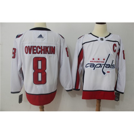 Men's  Washington Capitals #8 Alexander Ovechkin White Stitched NHL Jersey