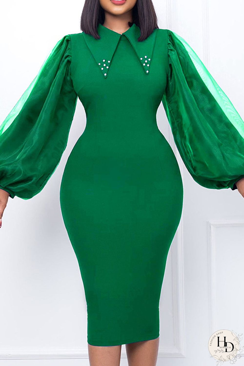 Red Casual Solid Patchwork Beading Turndown Collar One Step Skirt Dresses