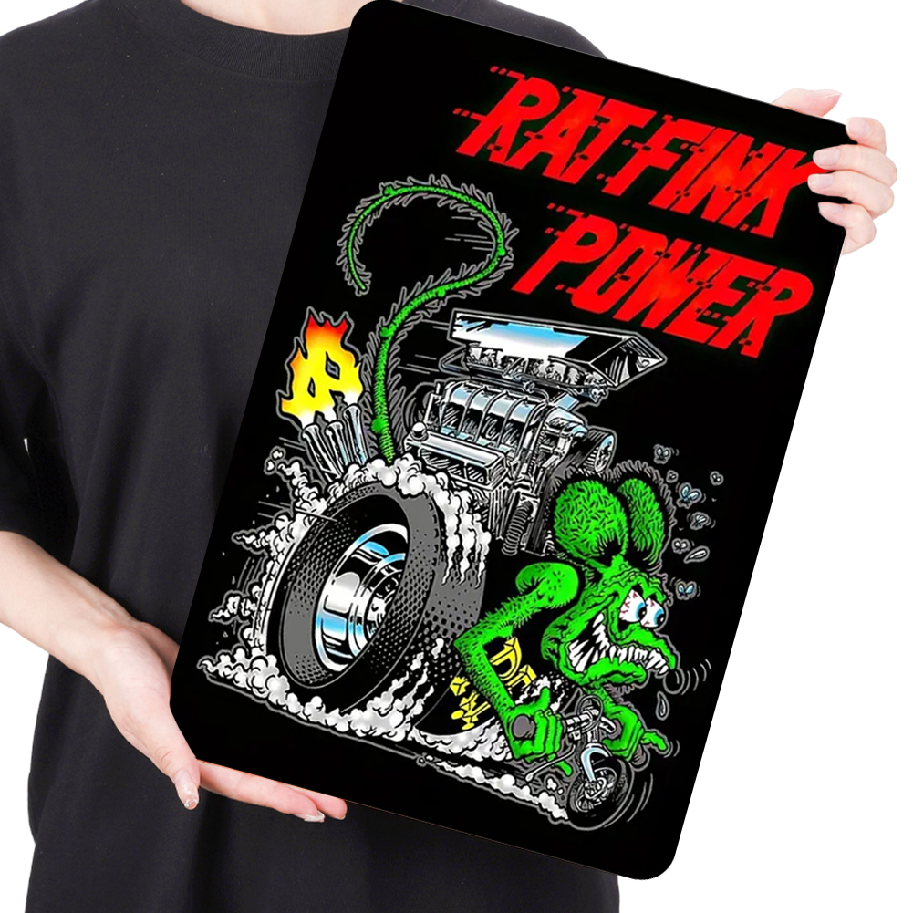 RAT FINK POWER - Vintage Metal Tin Signs - 11.8x15.7inch