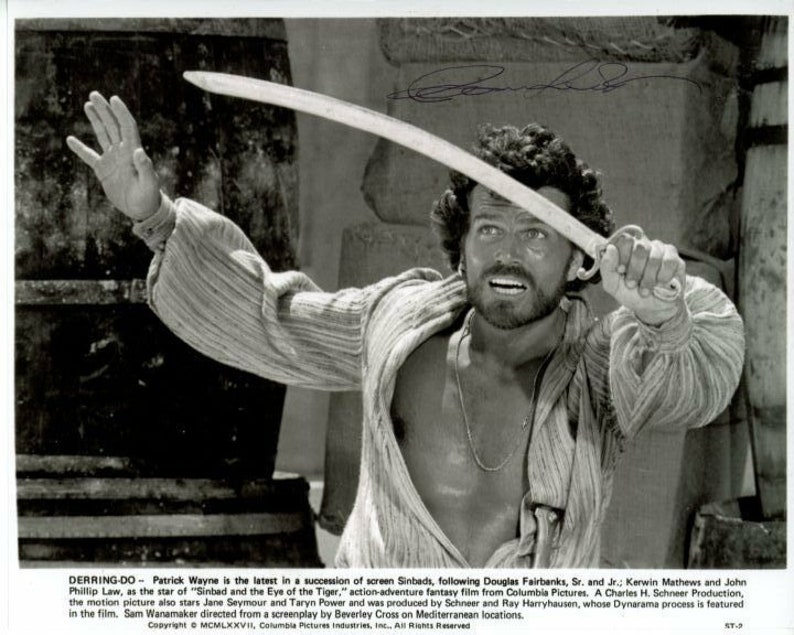 Patrick wayne signed autographed sinbad Photo Poster painting