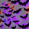 Halloween 3D LED Bat Night Lights, Various Sizes, Perfect for Halloween Parties and Bedroom Window Decorations