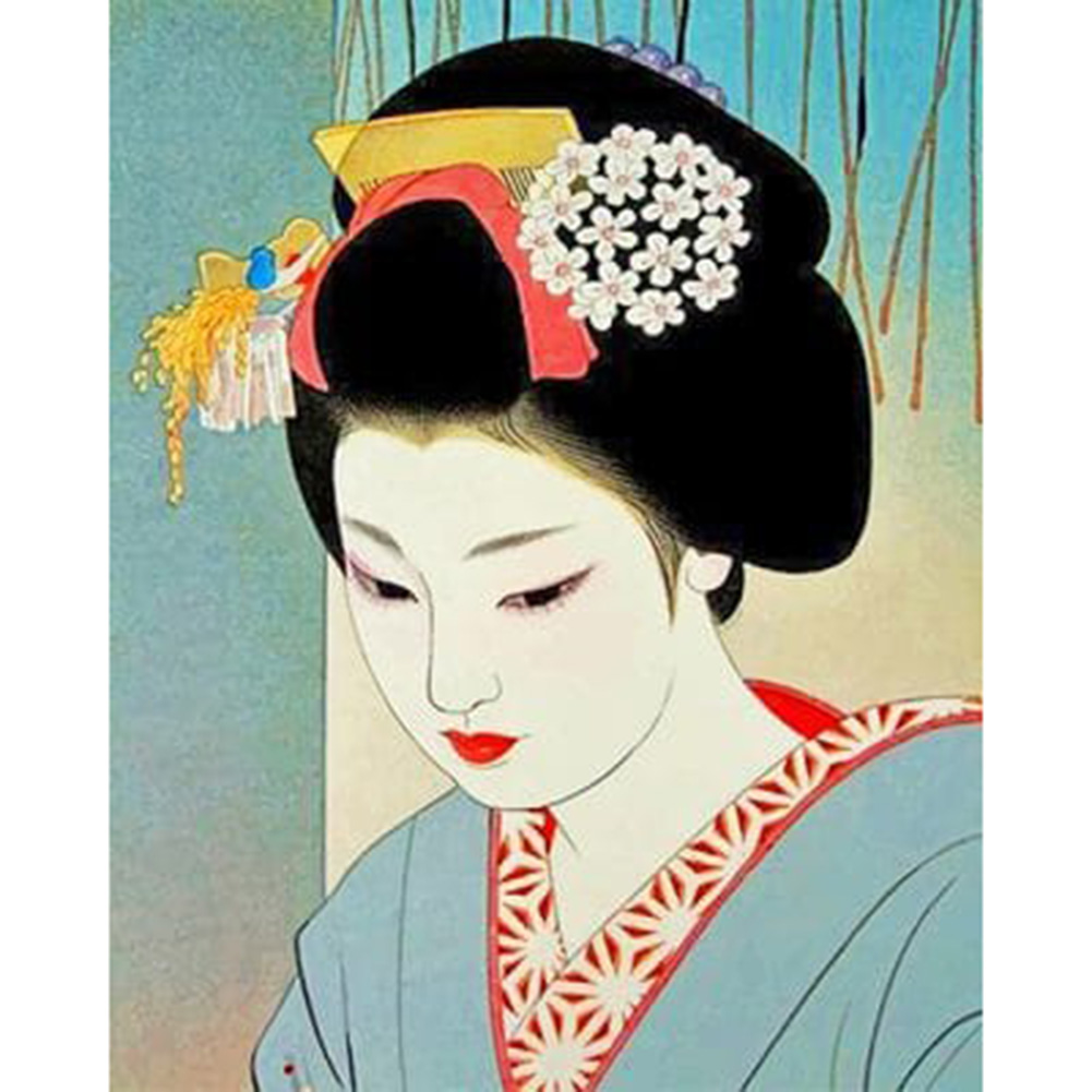 40*50CM - Paint By Numbers - Geisha от Peggybuy WW
