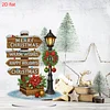 2D Flat Christmas Print DIY Diamond Painting Desktop Ornaments Kit Table Decor