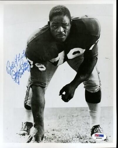 Roosevelt Brown Hof Signed Psa/dna 8x10 Photo Poster painting Autograph Authentic