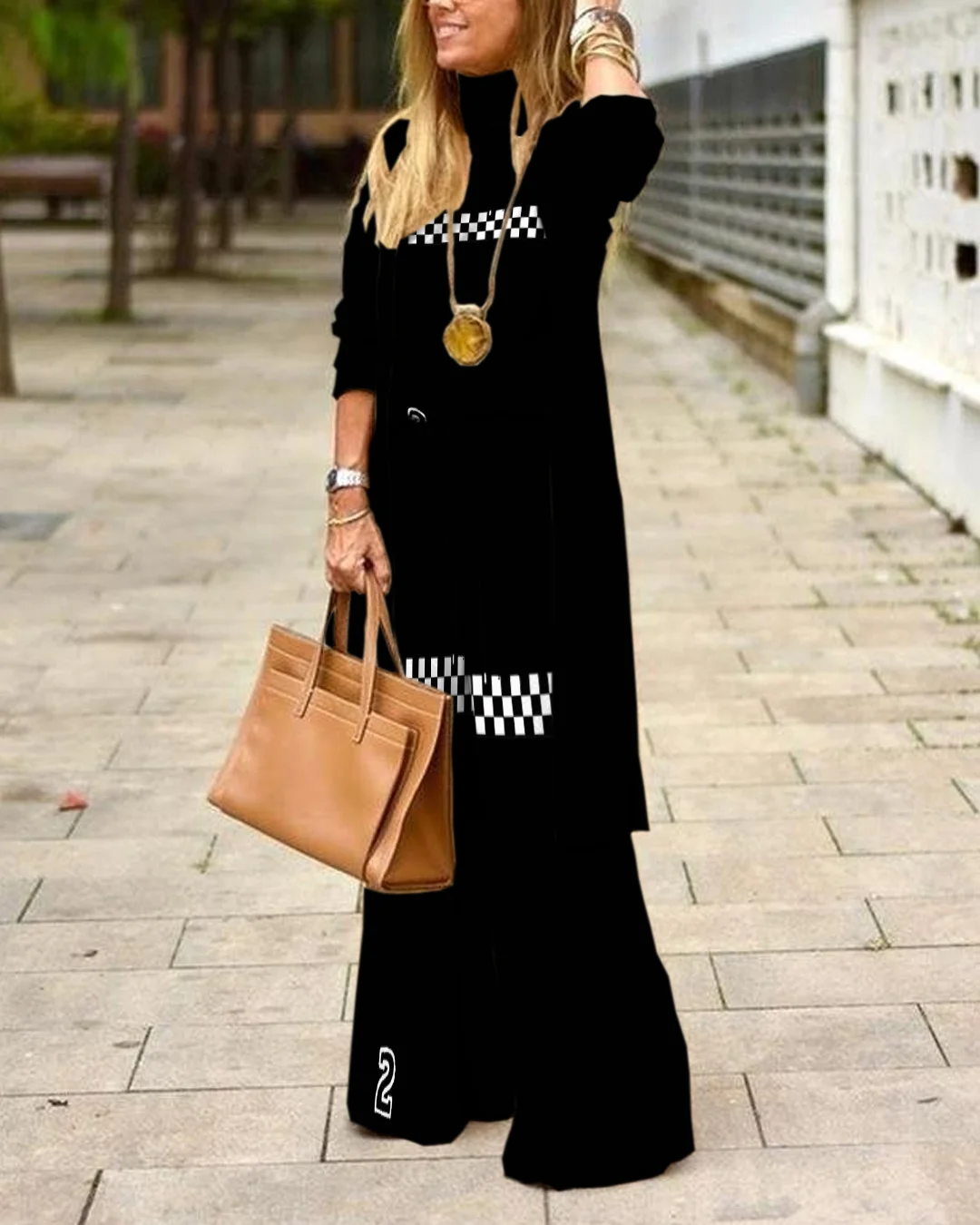 Herringbone Sweater Three-Piece Suit b038