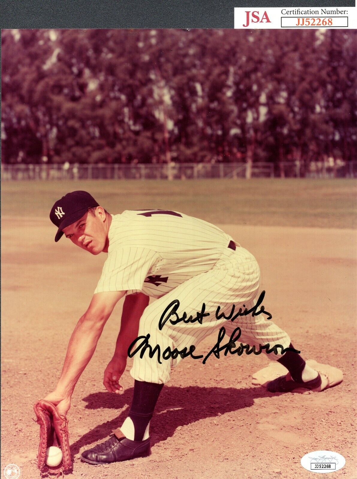 JSA Moose Skowron Autographed Signed INSCR 8x10 Photo Poster painting New York Yankees TRB 521