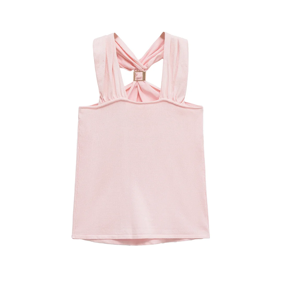 Nigikala Nigikala Spring New Hanging Neck Top Sexy Bare Waistcoat Women's 4938116