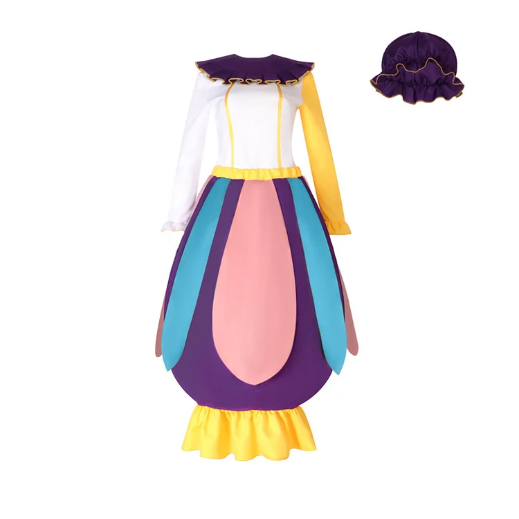 Beauty And The Beast Mrs. Potts Teapot Purple Outfits Cosplay Costume