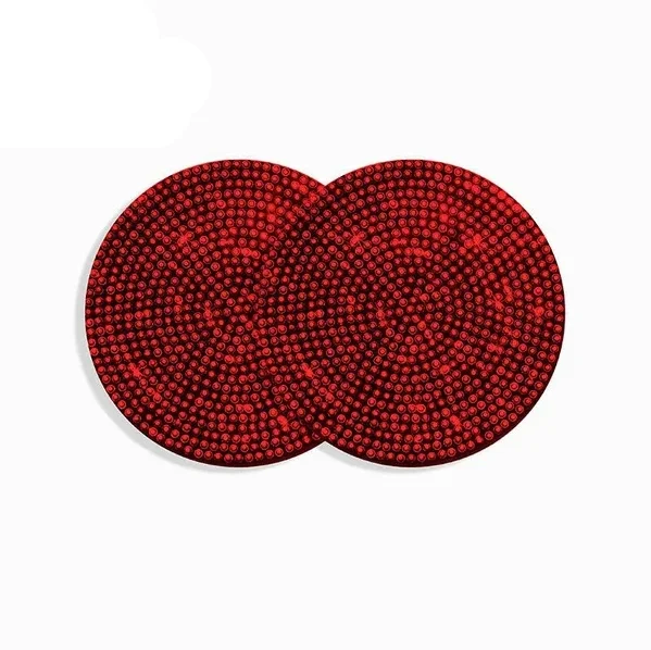 2PCS/Set Car Coasters PVC Travel Bling Auto Cup Holder Insert Coaster Anti Slip Crystal Vehicle Interior Accessories Cup Mats