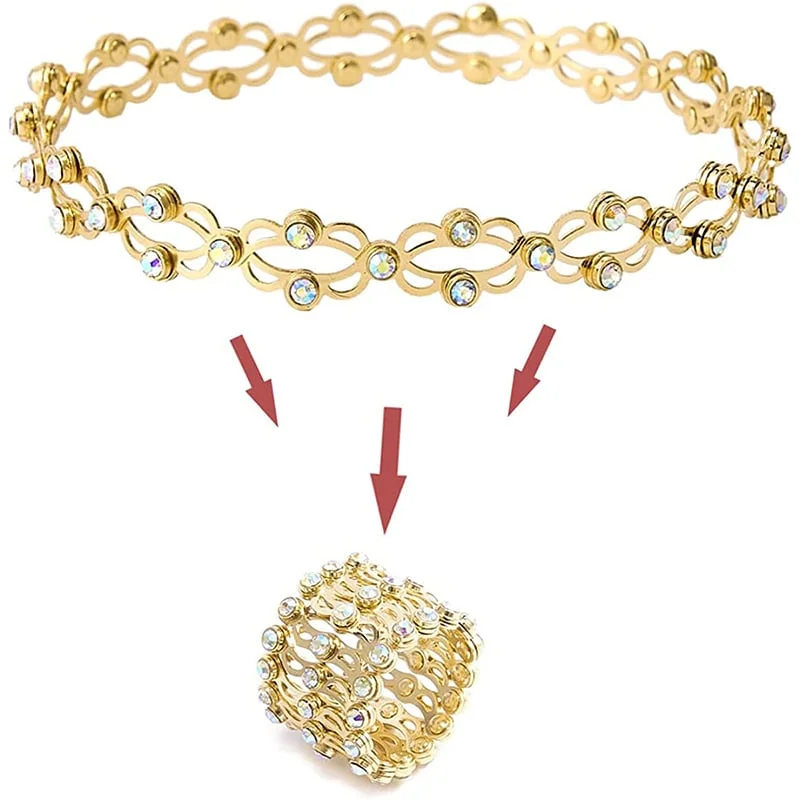 MINI Boutique Magic 2-in-1 Folding Retractable Ring Bracelet Telescopic Rings Change Bracelets Engagement Wedding Ring Dual-use Bracelet