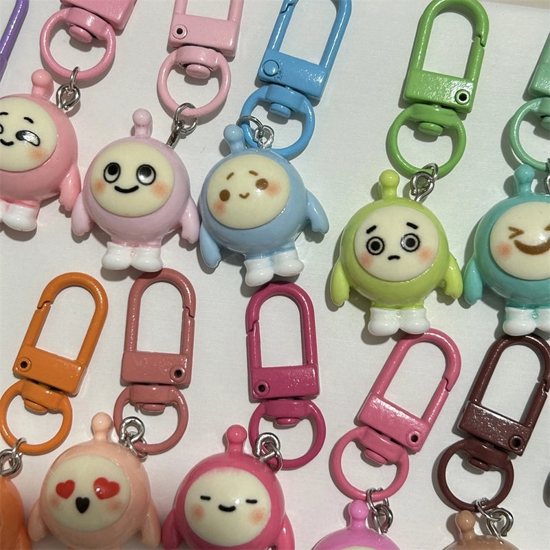 Colorful Keychain Egg Party Pendant Cyber Celebrity Cartoon Hanging Ornaments Strange Cute Egg Matching Girls’ Accessories