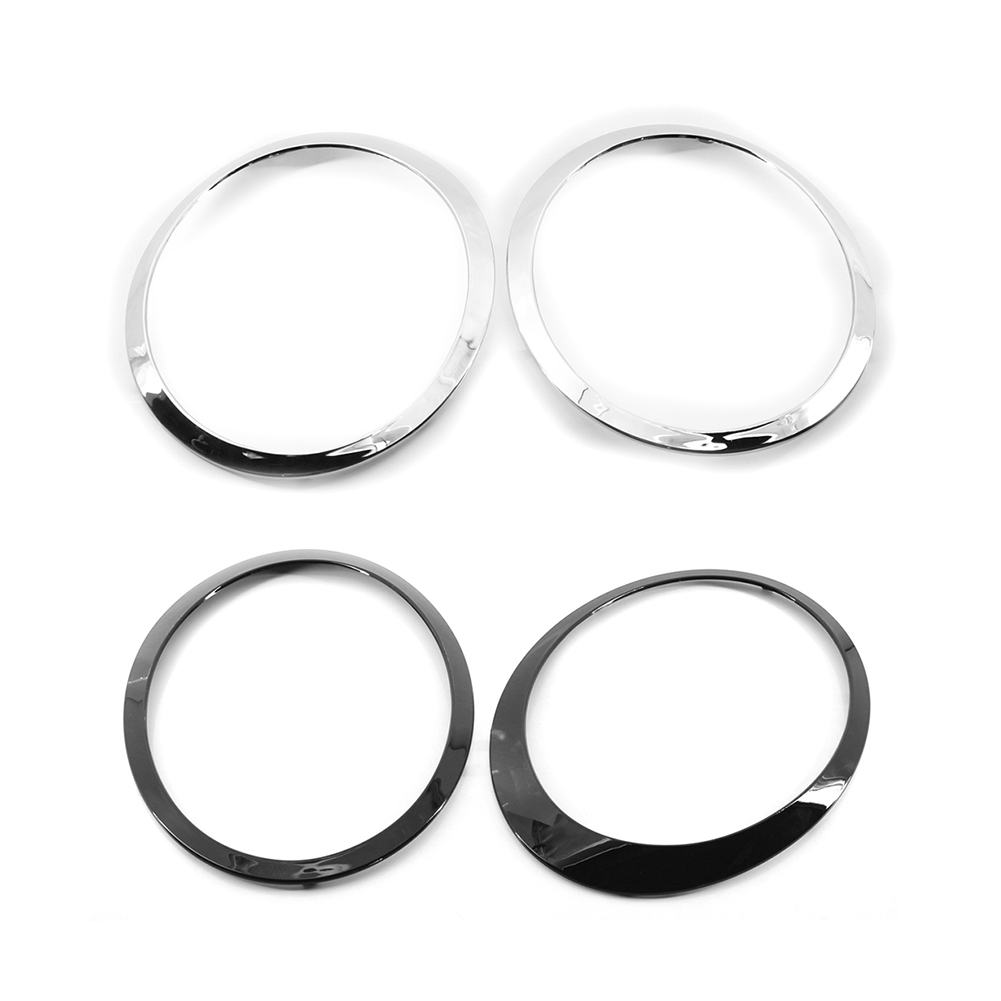 

2pcs Car Styling Front Headlight Cover Trim Ring for BMW Mini R55 07-15, Silver, 501 Original