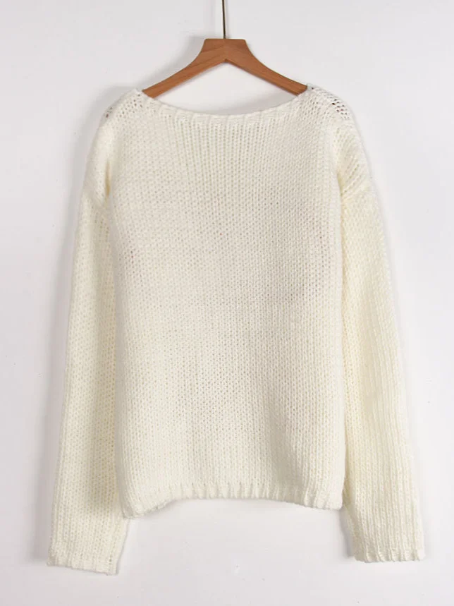 Athvotar Athvotar Yang Autumn And Winter Sweater Women Loose Round Collar Hand Embroidered Bow Jacket Coat