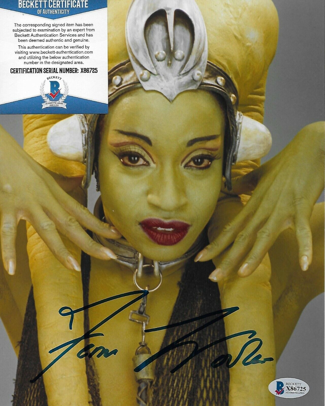 Femi Taylor Star Wars Original Autographed 8X10 Photo Poster painting w/Beckett COA #3