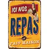 Repas - Panneaux en &eacute;tain m&eacute;tallique(20*30cm/30*40cm)