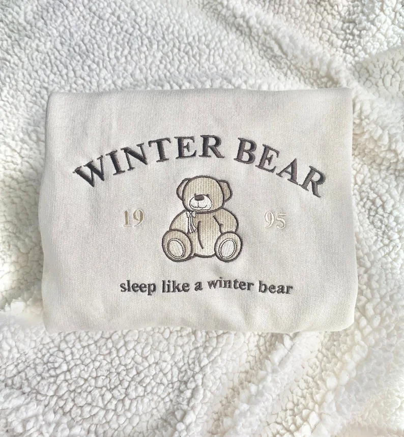 (Embroidery)TAEHYUNG BTS V Winter Bear Sweatshirt Hoodie T-shirt