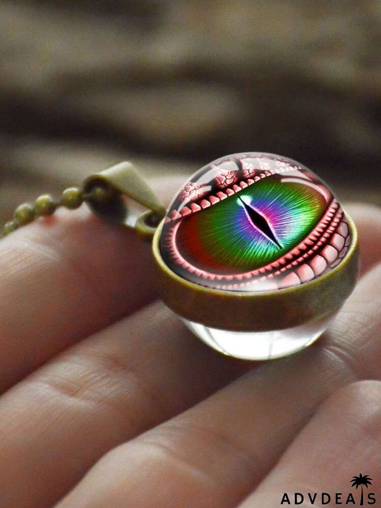 Eye Detail Ball Pendant Necklace