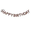 20PCS Retro Brown Beige Orange HAPPY BIRTHDAY Party Wall Hanging Flags