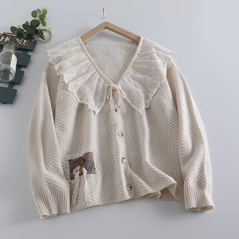Chicfifth Sweater Women Winter Long Sleeve High Quality Autumn Vintage Top Knitted Cardigan