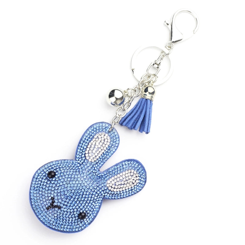Cute Rabbit Flannel Diamond Women’s Keychain