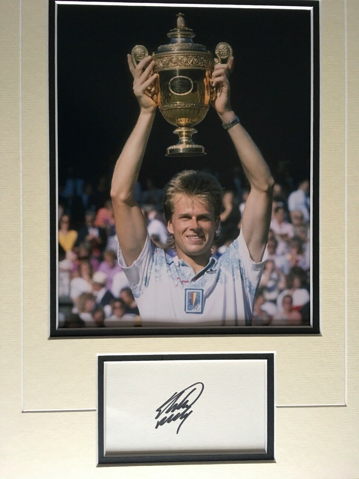 STEFAN EDBERG - GREAT SWEDISH TENNIS PLAYER - SIGNED COLOUR Photo Poster painting DISPLAY