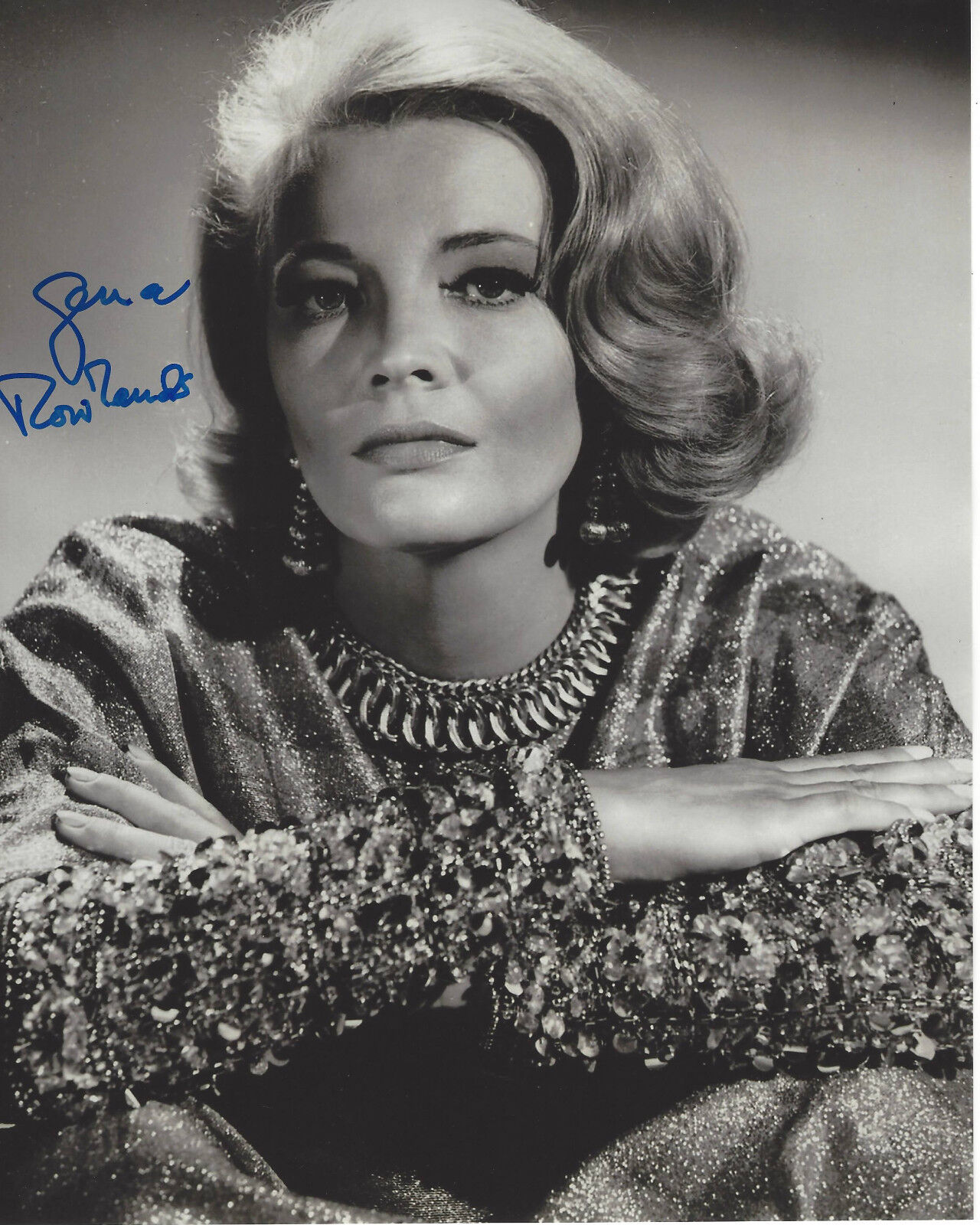 GENA ROWLANDS SIGNED AUTHENTIC 'GLORIA' 8X10 Photo Poster painting B w/COA ACTRESS OPENING NIGHT