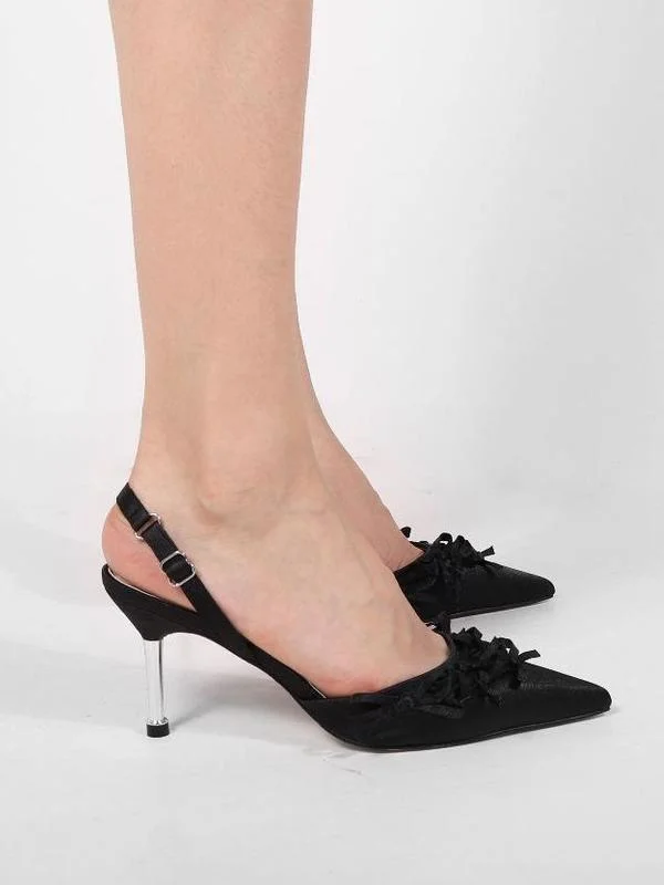 Fashion Baotou Bowknot High Heel Stiletto Pointed Shoes