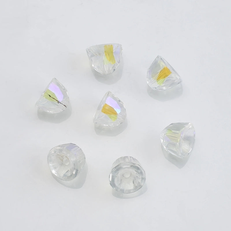 50 PCS/Package 7 * 8mm Hole 1~1.9mm Crystal Glass Solid Color Beads