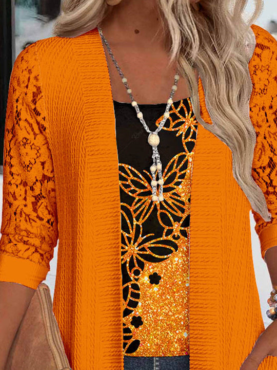 Women Half Sleeve V-neck Solid Color Dress