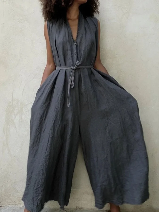 Women's Retro Casual Jumpsuit