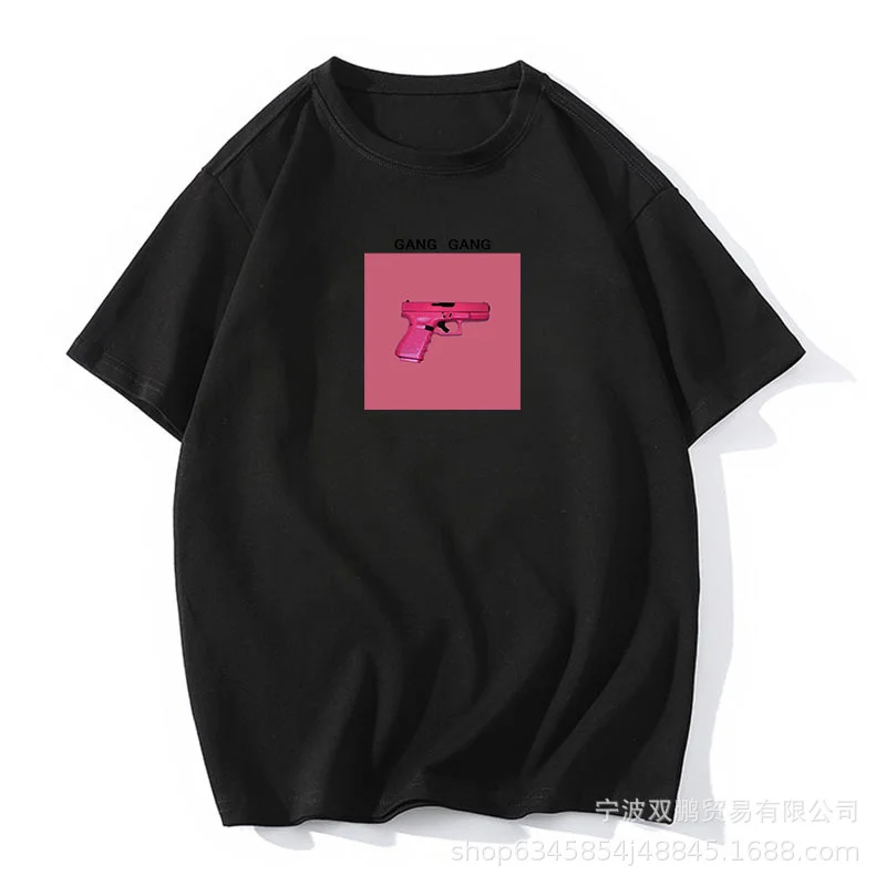 Athvotar Athvotar Ins Wind Printing T-Shirts For Women's Summer New Loose Round-Neck Cotton Short-Sleeved Top