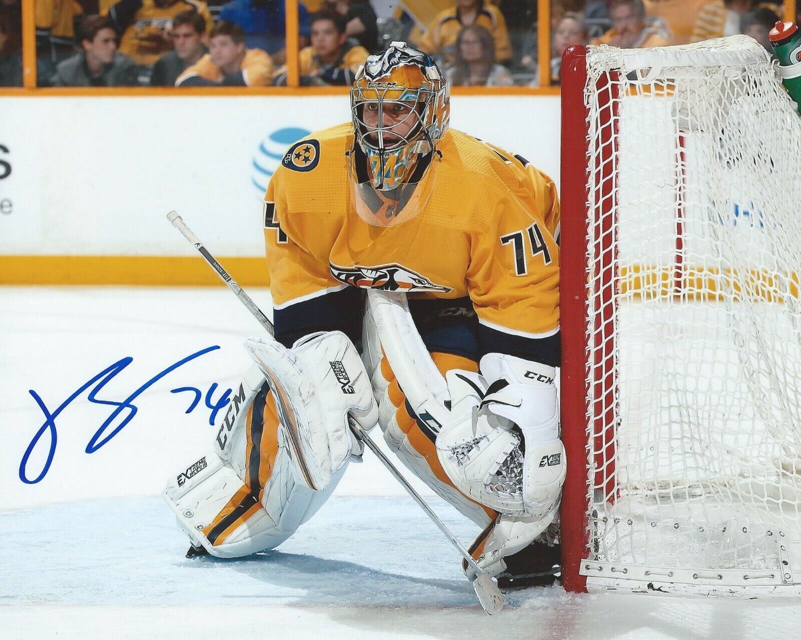 Juuse Saros Signed 8x10 Photo Poster painting Nashville Predators Autographed COA