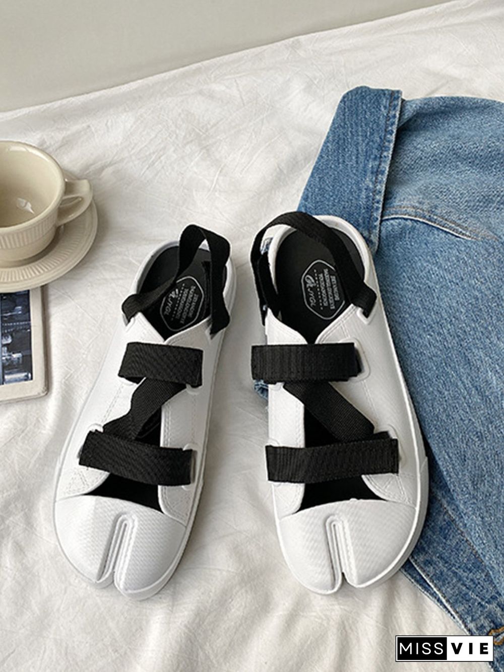 Casual Plain Split Toe Sandals