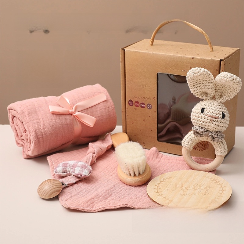 Nordic Style Baby Gift Set Bathing And Water Play Baby Baby Newborn Clothes Bath Towel Toy Gift Set
