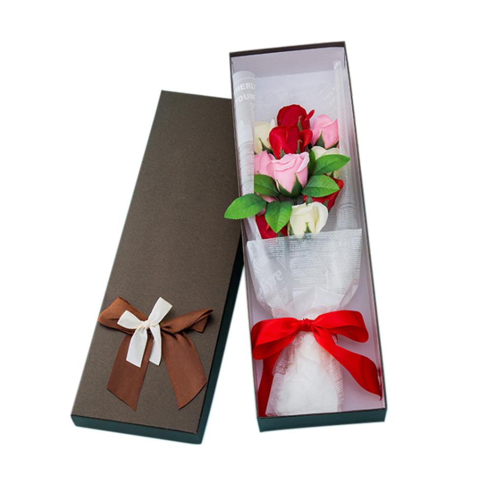 

11pcs Rose Flowers Petal Bouquet Scented Perfumed Soap Valentine Gift, Black, 501 Original