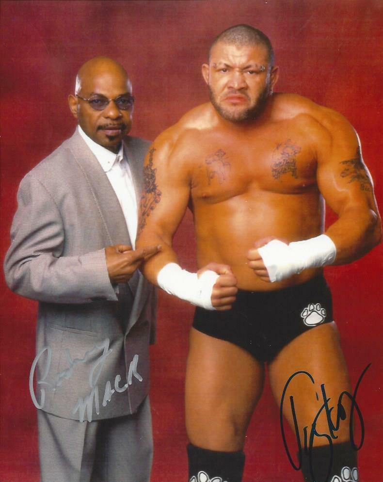 Rodney Mack Teddy Long autographed 8x10 WWE ECW#2