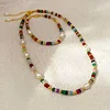 Colorful Nature Stone Beads Pearl Bracelet Necklace
