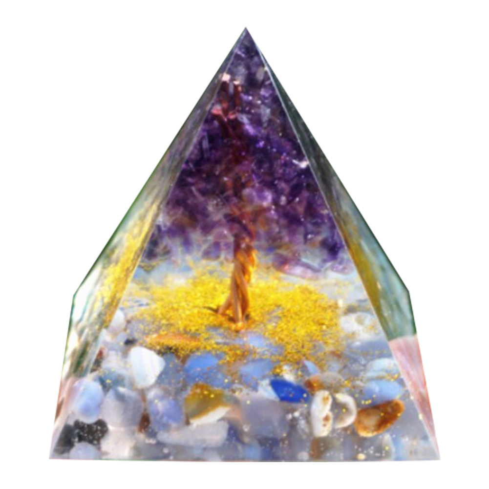 

5cm Natural Orgonite Pyramid Chakra, 501 Original