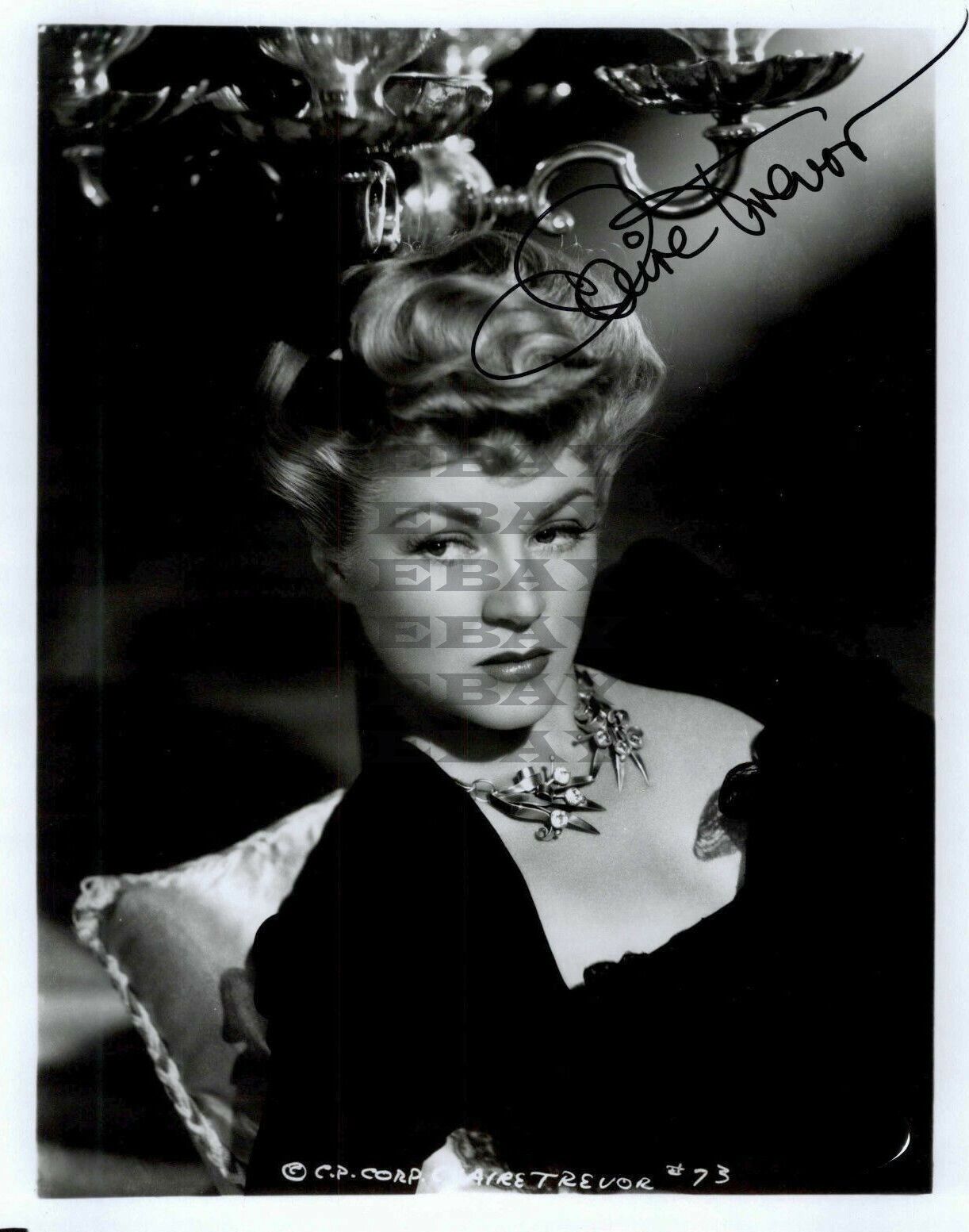 CLAIRE TREVOR Autographed Signed 8x10 Photo Poster painting Reprint