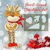 Heart Shaped Christmas Doll Template Set(9 PCS) With Instructions