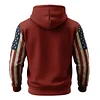 Men's Vintage 250th Anniversary American Flag Eagle Print Pocket Hoodie by Inlyline