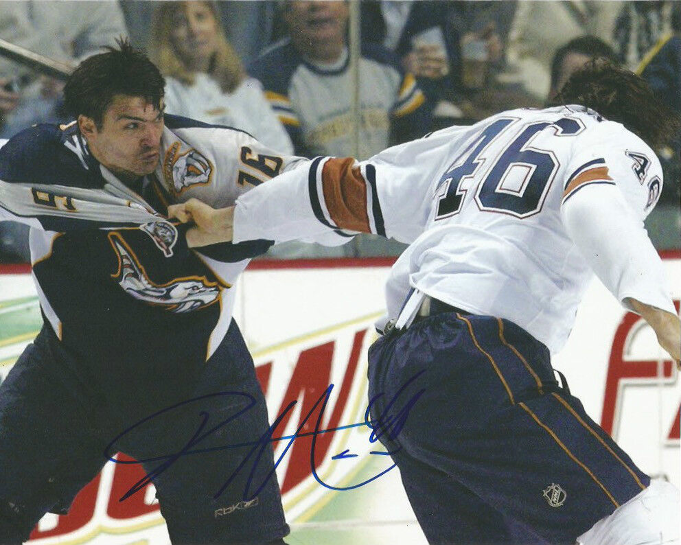 Edmonton Oilers Zack Stortini Signed Autographed 8x10 NHL Photo Poster painting COA B