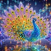 Framed Diamond Painting - Special Shaped - Peacock (25x25cm)