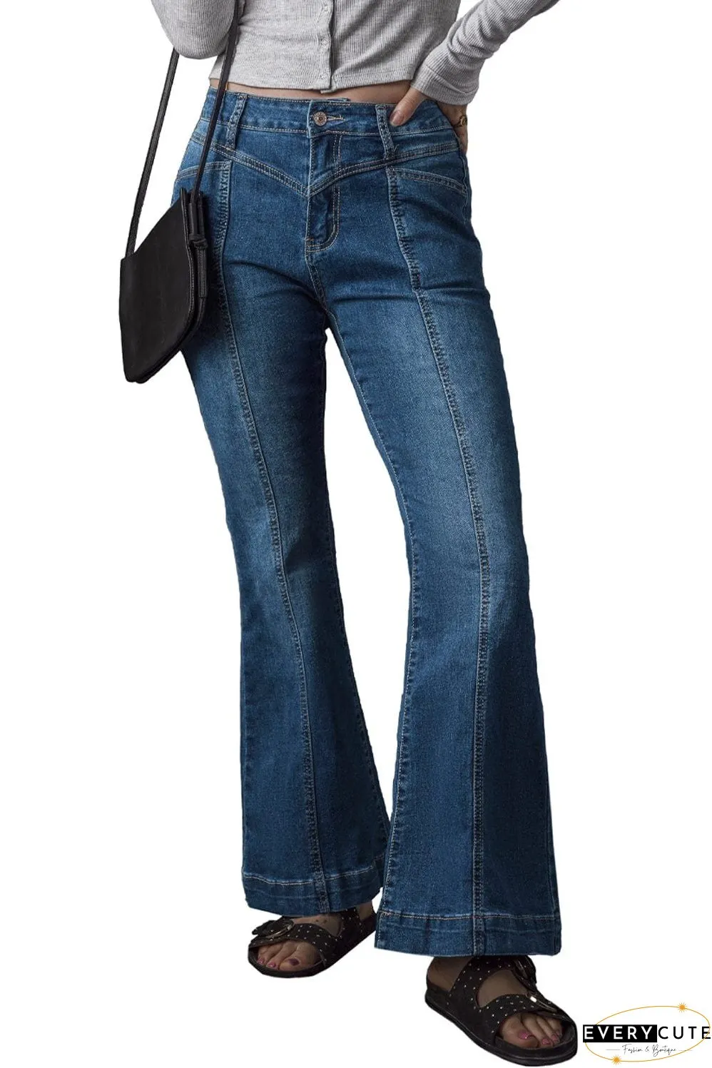 Trendy Flared Leg Jeans
