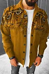 Men's Gradient Abstract Pattern Casual Shirt Jacket