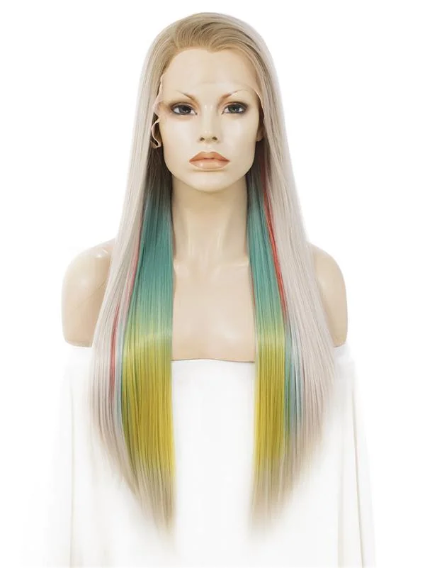 Long Colorful Synthetic Lace Front Wigs