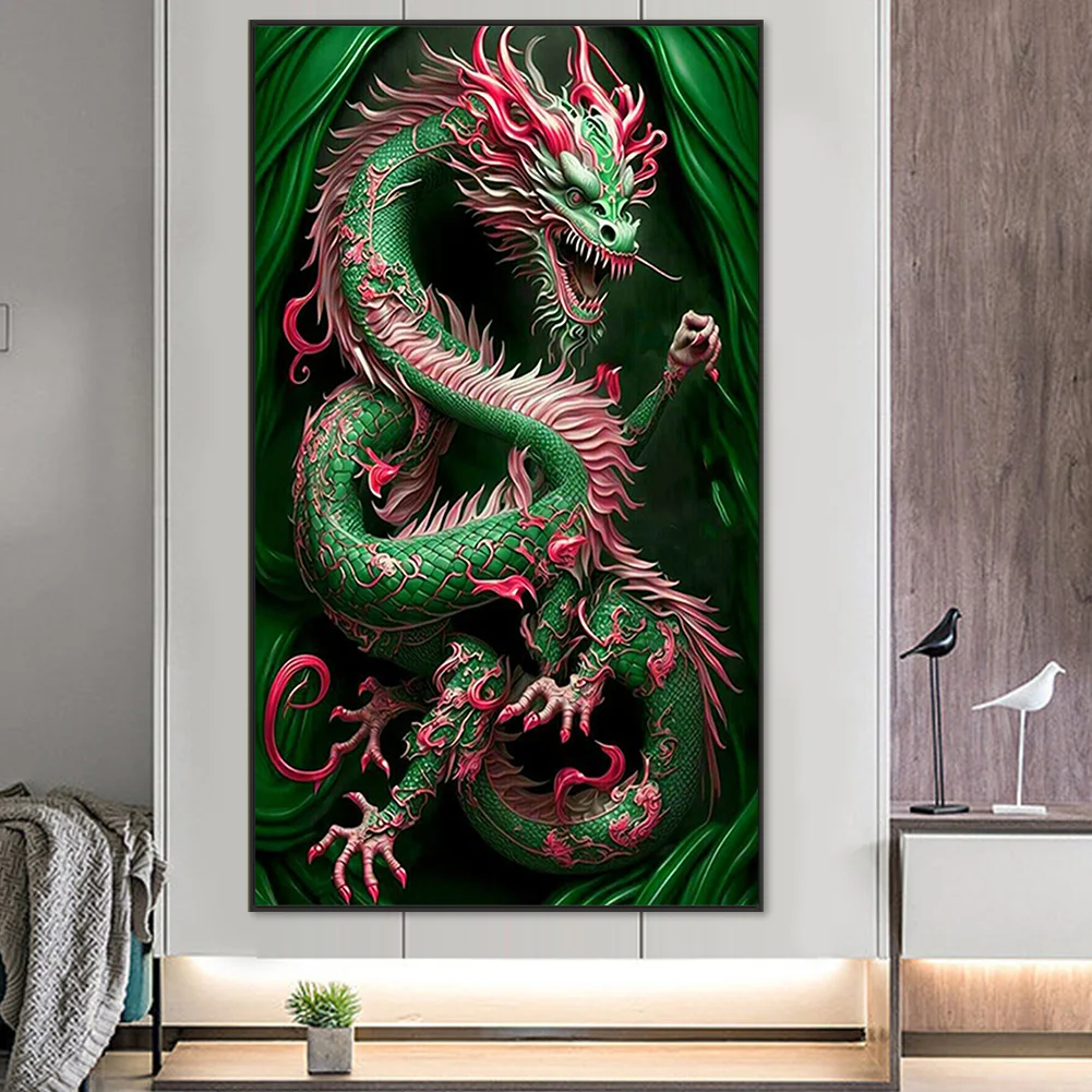 Partial AB Diamond Painting - Full Round Drill - Dragon(Canvas|45*75cm)